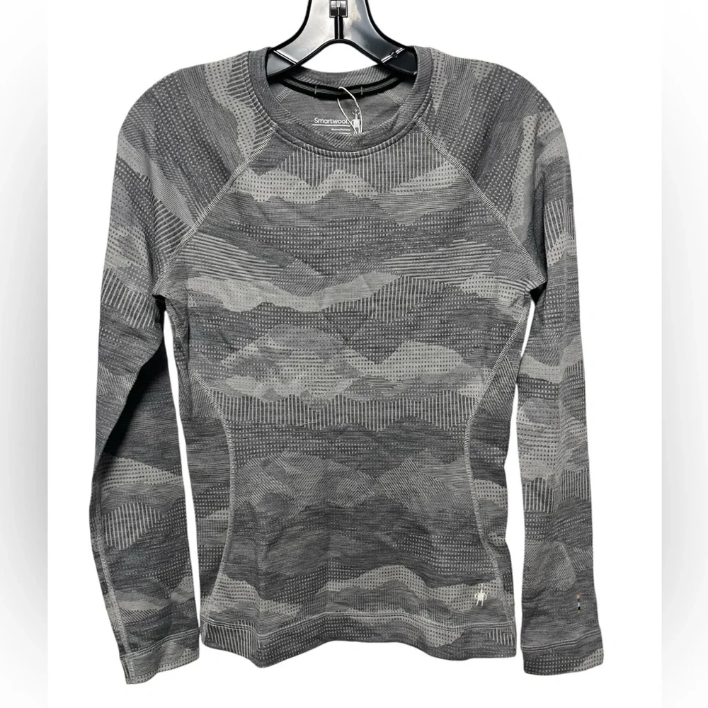 NWT Smartwool  Classic Base Layer Thermal Merino in grey mountain scape  size S - Picture 2 of 5